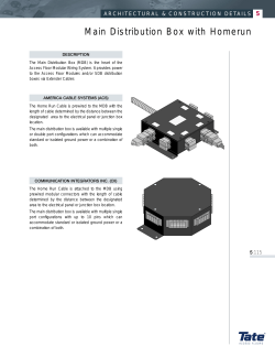 Main Distribution Box with Homerun