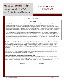 Time Management - Oregon GEAR UP