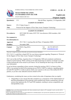 Protocol for the Support of Flow State Aware Transport