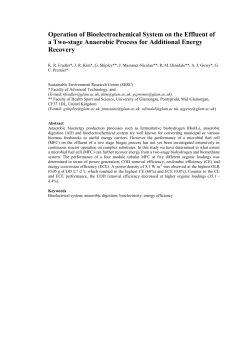 Operation of Bioelectrochemical System on the Effluent of a Two