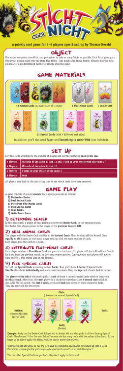 Object Game Materials Set Up Game Play