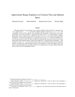 Approximate Range Emptiness in Constant Time and Optimal Space
