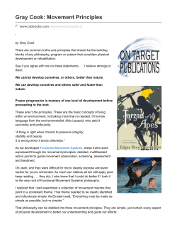 Gray Cook: Movement Principles