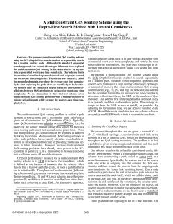A multiconstraint QoS routing scheme using the depth