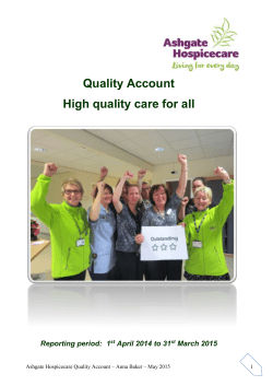 Annex A Quality Account 2014/2015 Ashgate