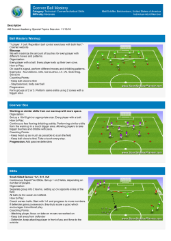 Coerver Ball Mastery - Quabbin Soccer Academy