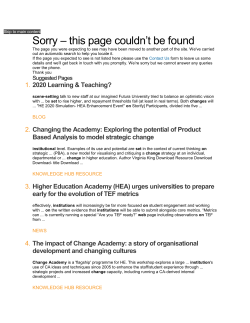 Sorry &ndash; this page couldn`t be found | Higher Education Academy