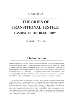 theories of transitional justice cashing in the blue chips