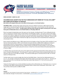 columbus blue jackets play-by-play announcer jeff rimer set to call