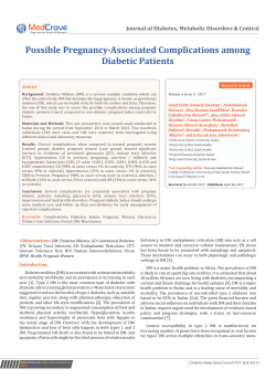 Possible Pregnancy-Associated Complications among