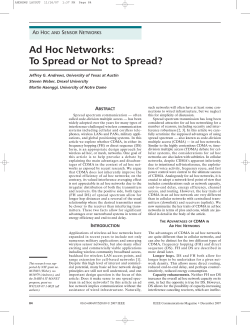 Ad Hoc Networks: To Spread or Not to Spread?