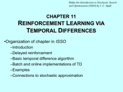 Reinforcement Learning via Temporal Differences