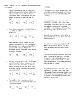 Grade 7 Practice 7.SP.C.8: Probability of Compound Events