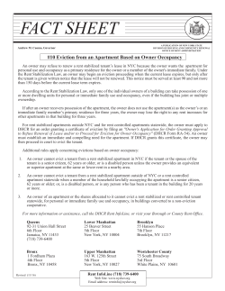 fact sheet - New York State Homes and Community Renewal