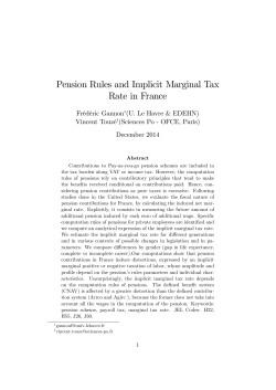Pension Rules and Implicit Marginal Tax Rate in France