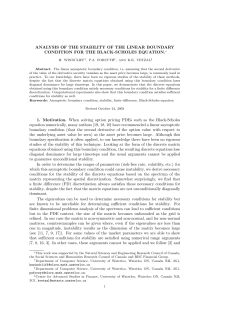 Analysis of the stability of the linear boundary condition for the Black