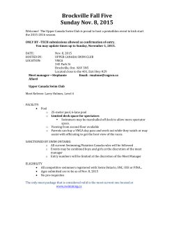 meet package - Upper Canada Swim Club