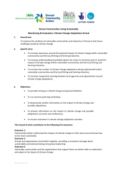 1 - Communities Living Sustainably in Dorset