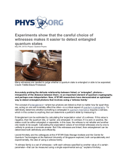 Experiments show that the careful choice of witnesses makes it