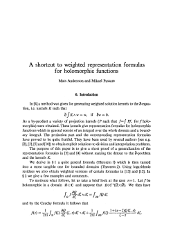 A shortcut to weighted representation formulas for