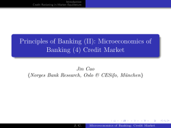 Principles of Banking (II): Microeconomics of Banking (4