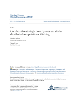 Collaborative strategic board games as a site for