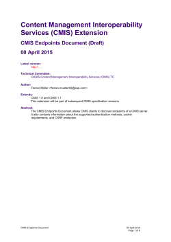 CMIS Endpoints Document (Draft)