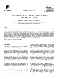 Left&ndash;right word recognition asymmetries in
