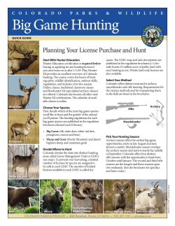 CPW Big Game Hunting Quick Guide