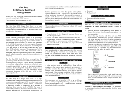 One Step hCG Single Test Card Package Insert