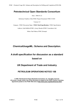 Petrotechnical Open Standards Consortium