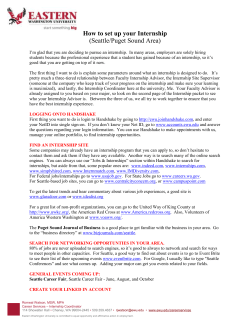 How to set up a internship (Seattle/ Puget Sound)