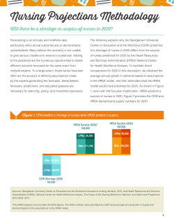 Nursing Projections Methodology - Center on Education and the
