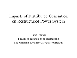 Impacts of Distributed Generation on Electricity Market