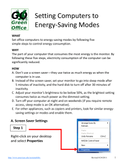 Setting Computers to Energy