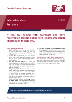 Information sheet - Arrears
