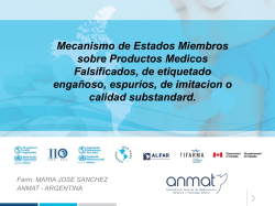 Farm. MARIA JOSE SANCHEZ ANMAT - ARGENTINA
