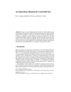 An Equivalence Relation for Local Path Sets
