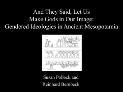 And They Said, Let Us Make Gods in Our Image: Gendered