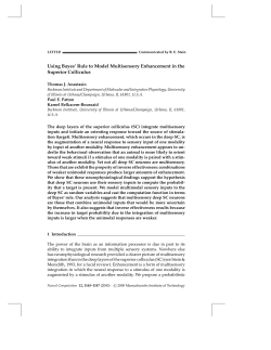 Using Bayes` Rule to Model Multisensory Enhancement in the