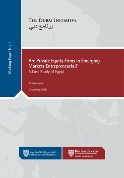 Are Private Equity Firms in Emerging Markets Entrepreneurial?