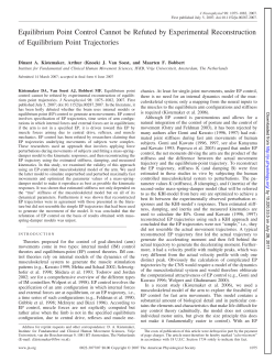 Equilibrium Point Control Cannot be Refuted by Experimental