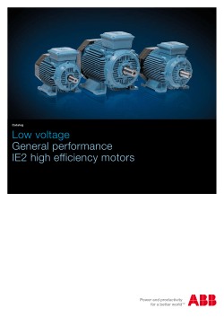 Low voltage General performance IE2 high efficiency motors