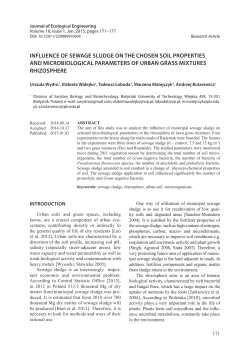 influence of sewage sludge on the chosen soil properties and