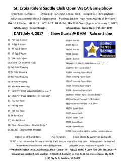St. Croix Riders Saddle Club Open WSCA Game Show