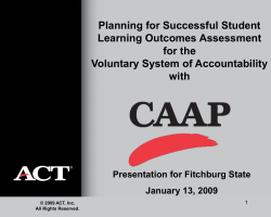 CAAP Test Modules - Fitchburg State University