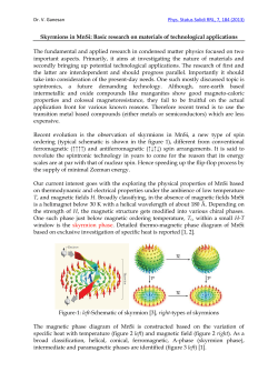 Skyrmions in MnSi: Basic research on materials of technological
