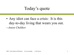 Allocation of Support Department Costs, Common Costs, and