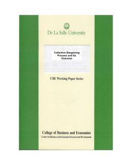 Collective Bargaining Process and Its Outcome