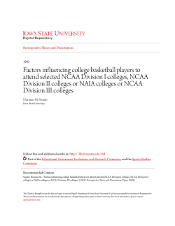 Factors influencing college basketball players to attend selected